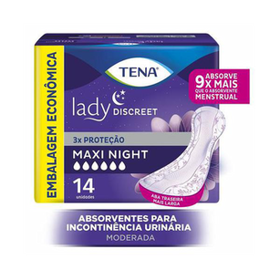 Absorvente Tena Lady Maxi Night c\14 (MULHER)