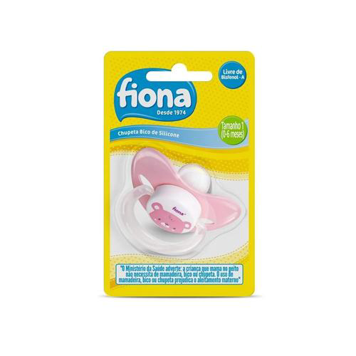 Imagem do produto Chupeta Fiona Silicone Baby Rosa 06 Meses 803130