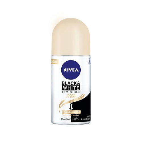 Imagem do produto Desodorante Nivea Invisible Black & White Toque De Seda Roll On Pósdepilatório Com 50Ml