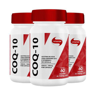 Imagem do produto Kit 3 Coenzima Coq10 Vitafor 60 Cápsulas