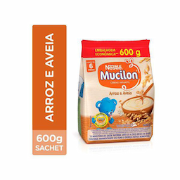 Mucilon Arroz E Aveia Cereal Infantil Sachê Com 600G