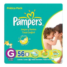 Imagem do produto Pampers Total Confort Fraldas Praticas Tamanho Grande 56 Unidades