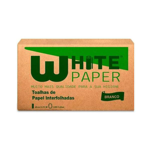Imagem do produto Toalhas De Papel Interfolhadas White Paper Branco 20X21cm 1000 Folhas