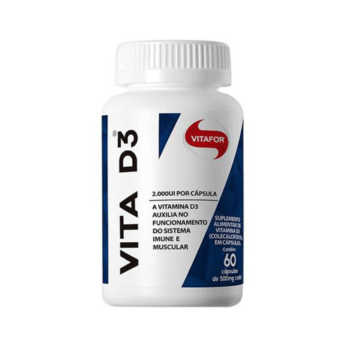 Imagem do produto Vitamina D3 2.000 Ui Vitafor 60 Cápsulas De 500Mg