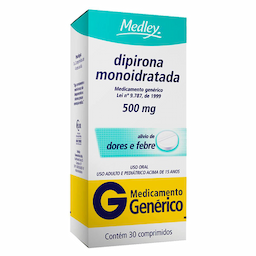 Dipirona - Sódica 500Mg 30 Comprimidos Medley Genérico