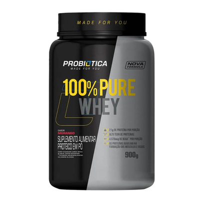 100% PURE WHEY POTE 900G BAUNILHA