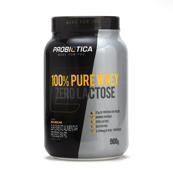 Imagem do produto 100% Pure Whey Zero Lactose Pote 900G Baunilha Probiótica