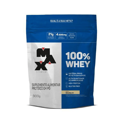 100% Whey Sabor Baunilha 900G Max Titanium