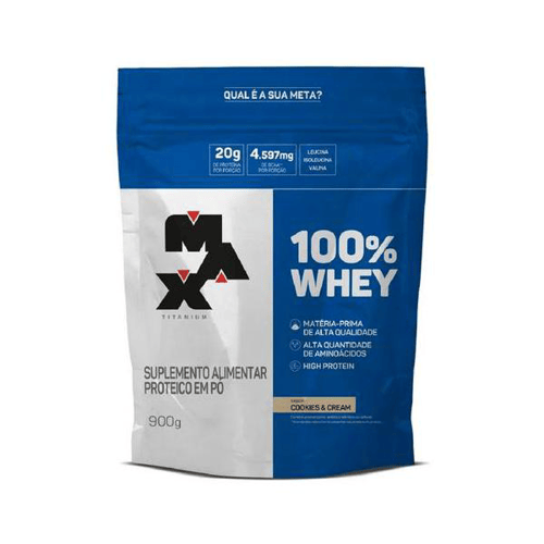 100% Whey Sabor Cookies And Cream 900G Max Titanium