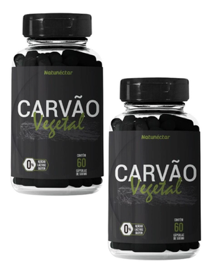 Imagem do produto 2X Carvão Vegetal Ativado Puro 60 Cápsulas Natunéctar Natunectar