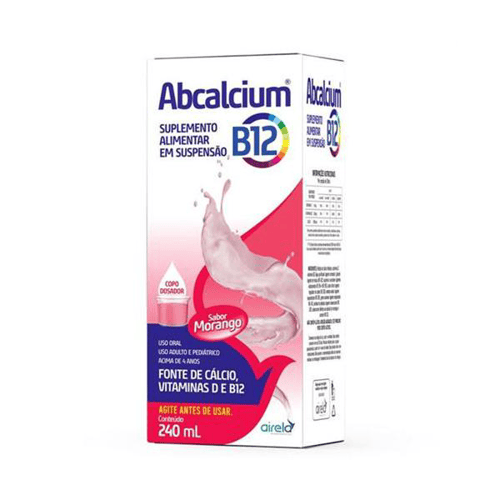 Abcalcium B12 Suspensão Oral Morango 240Ml