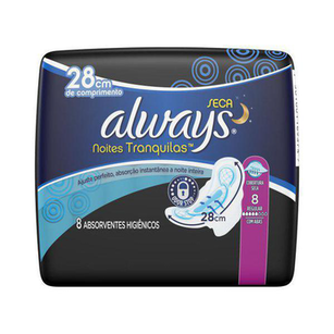 Absorvente Always - Noturno Prot.total C/Abas 8Un