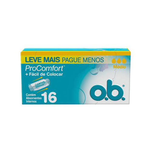 Absorvente Interno Ob Pro Comfort Médio 16 Unidades Leve Mais Pague Menos