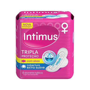 Imagem do produto Absorvente Intimus Normal Com Abas Suave 8 Unidades