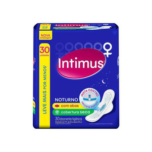 Imagem do produto Absorvente Intimus Noturno Com Abas Seca Com 30 Unidades