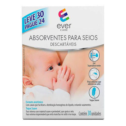 Imagem do produto Absorvente Para Seios Ever Care 30 Unidades