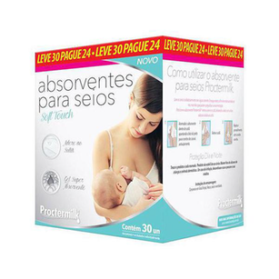 Absorvente Proctermilk Para Seios Leve 30 Pague 24 Unidades