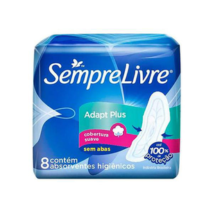 Absorvente Sempre - Livre Adapt S/Abas 8Un