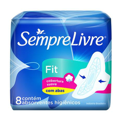 Absorvente - Sempre Livre Fit Max Suave Com Abas Com 8 Unidades