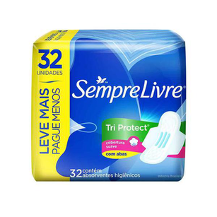 Absorvente Sempre Livre Normal Suave Leve 32 Pague 24 C Abas