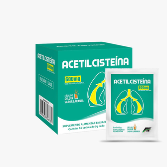 Acetilcisteína 600Mg 16 Envelopes Com 5G