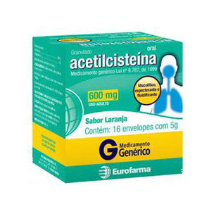 Acetilcisteína - 600Mg 16Envelopes Eurofarma Genérico