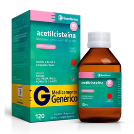 Acetilcisteína - Xarope 20Mg/Ml Frasco Com 120Ml + Copo Medidor Oral Eurofarma Genérico