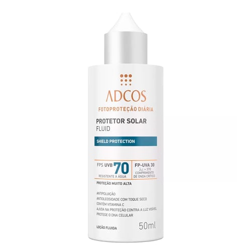 Imagem do produto Protetor Solar Facial Adcos Fluid Shield Protection FPS70 50Ml