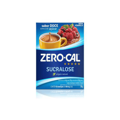 Imagem do produto Adoçante Em Pó Zerocal Sucralose Com 50 Sachês De 600Mg Cada