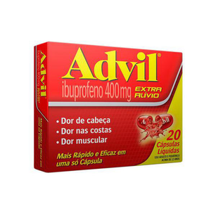 Imagem do produto ADVIL 400MG 20 CÁPSULAS GEL