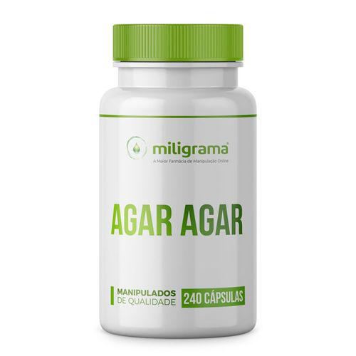 Agar Agar 500Mg 240 Cápsulas Vegetais