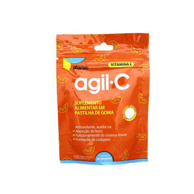 Agil C 45 Mg 25 Past Goma Vitamina Pharlab Sim