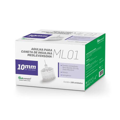 Agulha 10Mm Para Caneta De Insulina Medlevensohn 100 Unidades