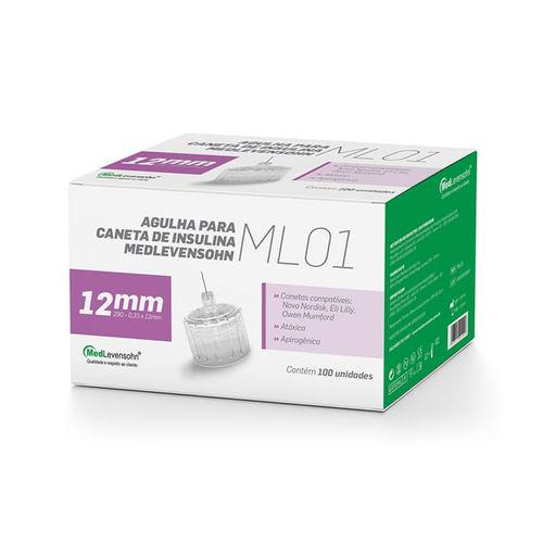 Agulha 12Mm Para Caneta De Insulina Medlevensohn 100 Unidades