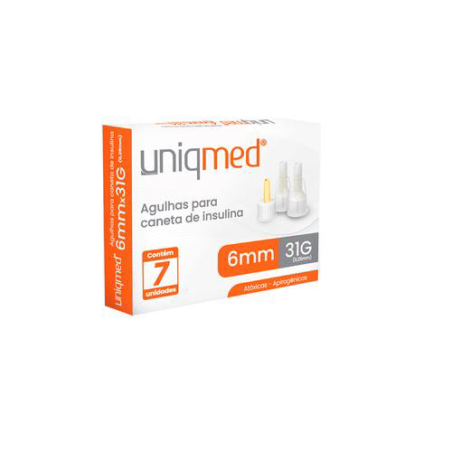 Imagem do produto Agulhas Para Caneta De Insulina 6Mm 31G Kit 7Un Uniqmed