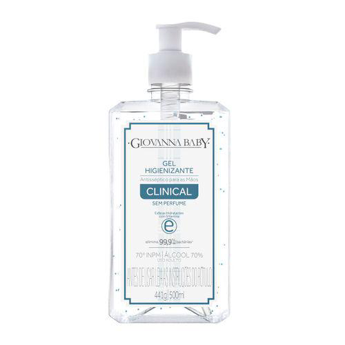 Álcool Em Gel Higienizante Giovanna Baby Clinical 500Ml 70 Gl 70° Inpm