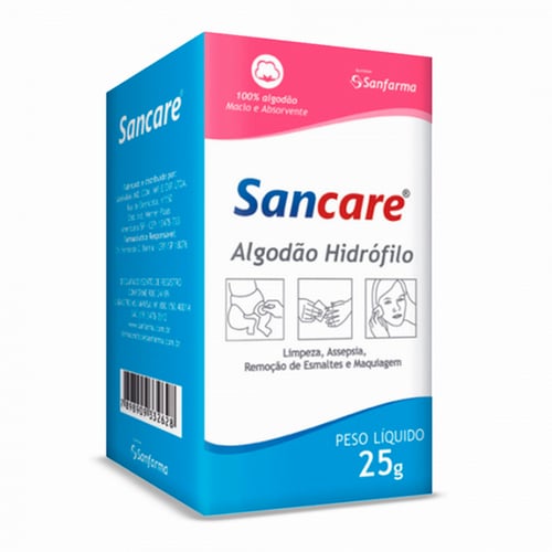 Algodao Hidrofilo 25G Sancare