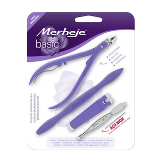 Imagem do produto Alicate Merheje Cuticula Kit Lilas Plus