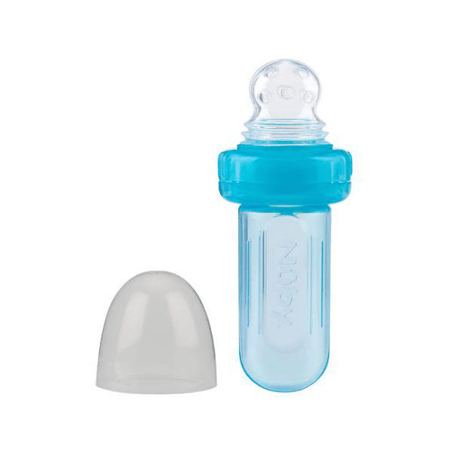 Alimentador Nuby Com 1 Bico De Silicone Azul