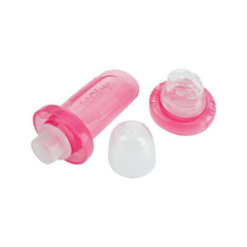 Alimentador Nuby Com 1 Bico De Silicone, Rosa