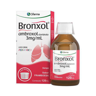 Ambroxol - Bronxol Xarope Pediátrico Sabor Framboesa Com 120 Ml