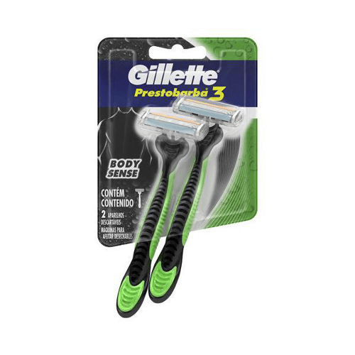 Aparelho De Barbear Gillette Prestobarba3 Body Sense Com 2 Unidades