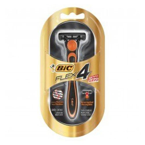 Aparelho De Barbear Bic Flex 4 Dourado - Bic Flex 4 Dourado