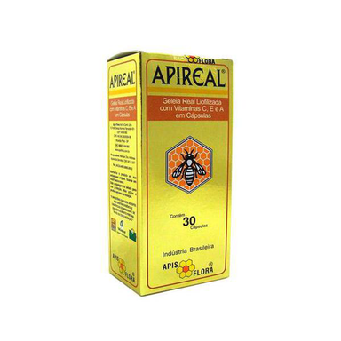 Apireal - Geléia Real Liofilizada C 30 Cápsulas