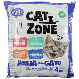 Imagem do produto Areia Higiênica Sanitária Para Gatos Cat Zone 4Kg Controle De Odor