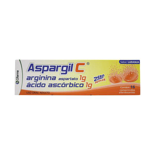 Aspargil C Sabor Laranja 16 Comprimidos Efervescentes