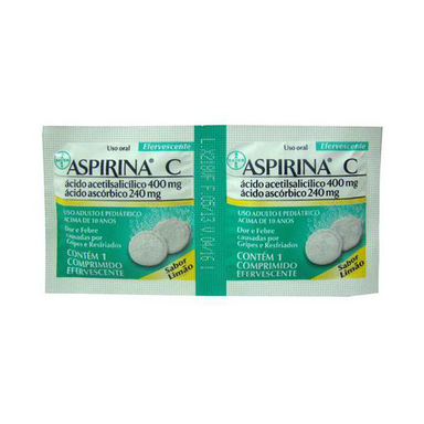 Aspirina - Vit C Efervescente Ev 1X2 Comprimidos