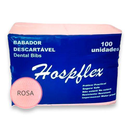 Babador Descartável 33Cm X 47Cm Com 100 Unidades Hospflex Babador Descartável 33Cm X 47Cm Com 100 Unidades Rosa Hospflex