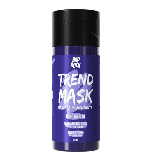 Imagem do produto Bad Rock Trend Mask Máscara Pigmentante Vegana Roxo Merlot 150Ml