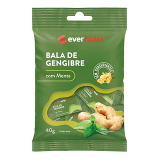 Bala Ever Nutri Gengibre E Menta 40G